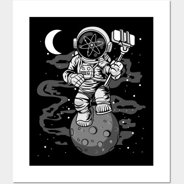 Astronaut Selfie Cosmos Crypto ATOM Coin To The Moon Token Cryptocurrency Wallet HODL Birthday Gift For Men Women Kids Wall Art by Thingking About